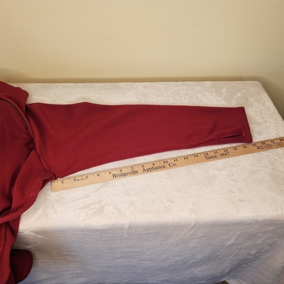 Athleta Cozy Karma Asym Pullover 2X Decadent Red - Picture 11 of 12